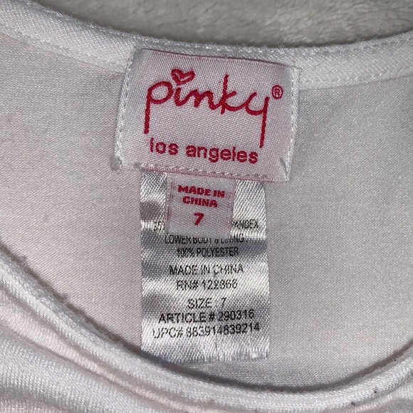 Pinky Los Angeles 7 Red & White Tulle Dress GUC Sparkle - Picture 7 of 12